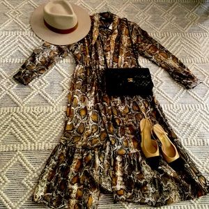 Snake skin boho chic maxi dress. (Dress only)
